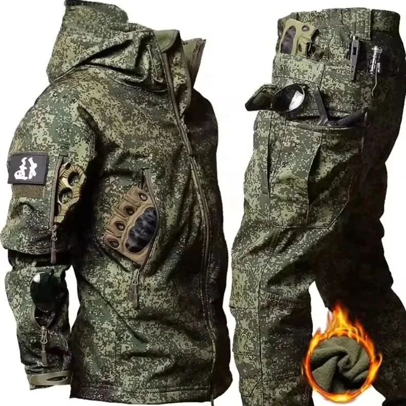 Winter Autumn Fleece Men Jacket Thermal Suit Tactical Waterproof Suit Outdoor Fishing Hiking Camping Tracksuits Coat
Winter Autumn Fleece Men Jacket Thermal Suit Tactical Waterproof Suit Outdoor Fishing Hiking Camping Tracksuits Coat