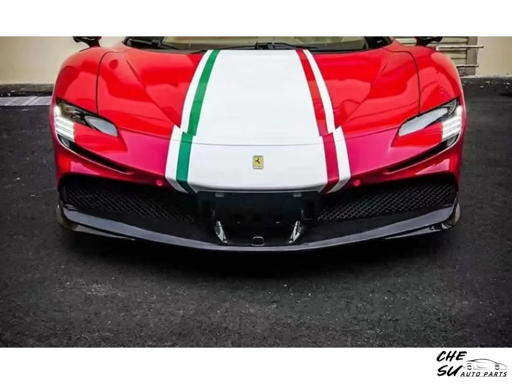 OEM style high-quality dry carbon fiber front lip spoiler, front bumper corner wind knife for Ferrari SF90 body kit
OEM style high-quality dry carbon fiber front lip spoiler, front bumper corner wind knife for Ferrari SF90 body kit