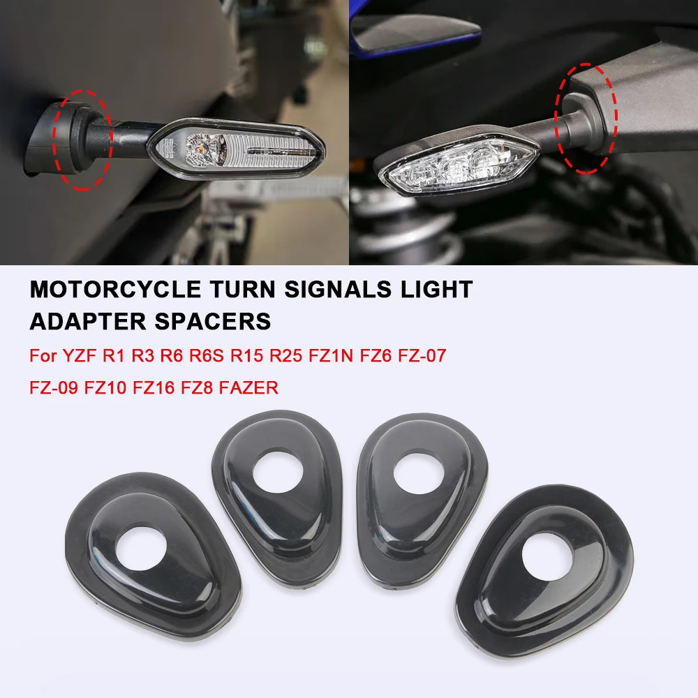 Motorcycle Turn Signal Light Indicator Adapter Spacers For Yamaha YZF R1 R3 R6 R6S R15 R25 FZ1N FZ6 FZ8 FAZER FZ-09 Accessories
Motorcycle Turn Signal Light Indicator Adapter Spacers For Yamaha YZF R1 R3 R6 R6S R15 R25 FZ1N FZ6 FZ8 FAZER FZ-09 Accessories