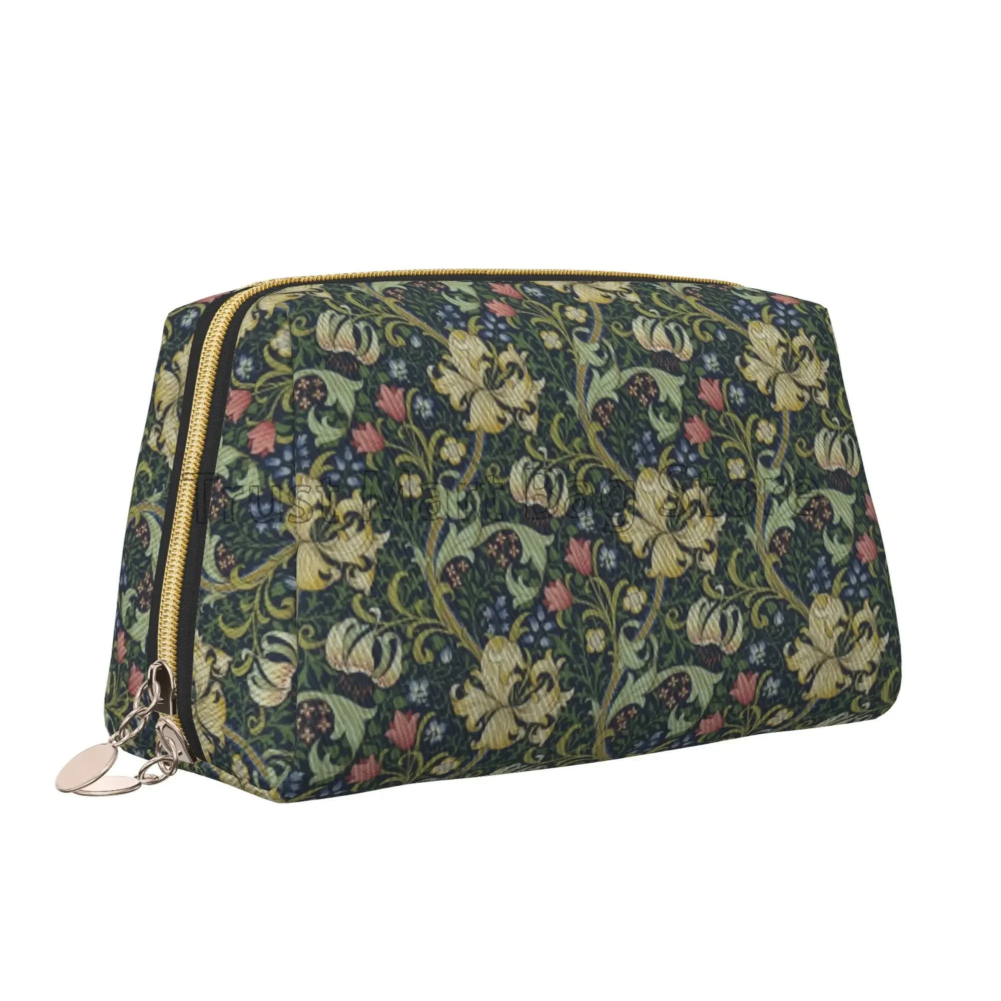 William Morris Print Makeup Bag Leather Travel Cosmetic Organizer Bag for Women Large Capacity Waterproof Toiletries Bag
William Morris Print Makeup Bag Leather Travel Cosmetic Organizer Bag for Women Large Capacity Waterproof Toiletries Bag