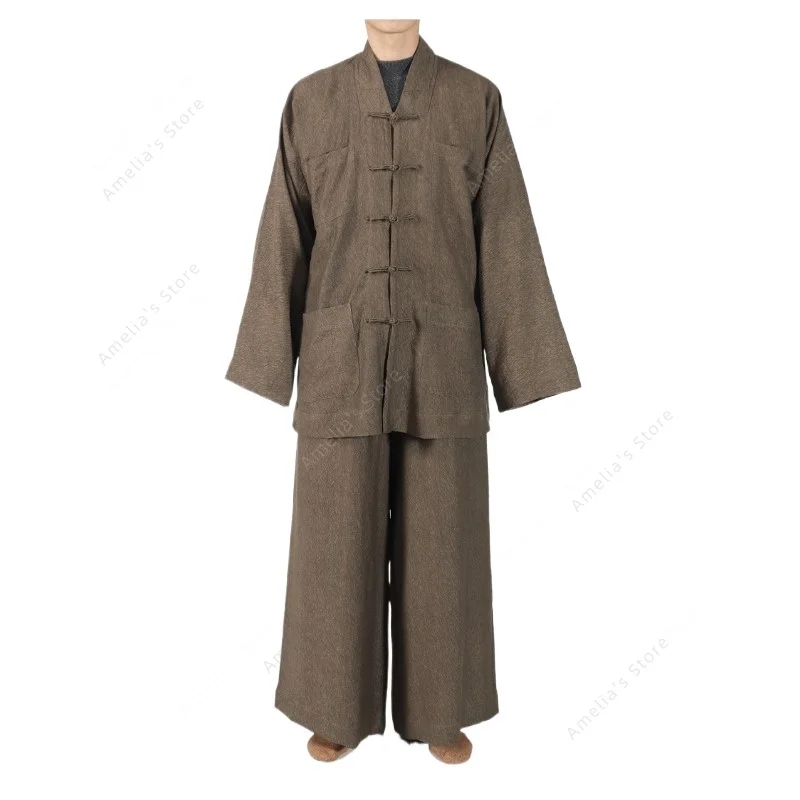 Summer Linen Monk Robe Set - Breathable Thin Short Tunic Pants for Men Buddhist Shaolin Uniform Loose Fit Meditation Wear
Summer Linen Monk Robe Set - Breathable Thin Short Tunic Pants for Men Buddhist Shaolin Uniform Loose Fit Meditation Wear
