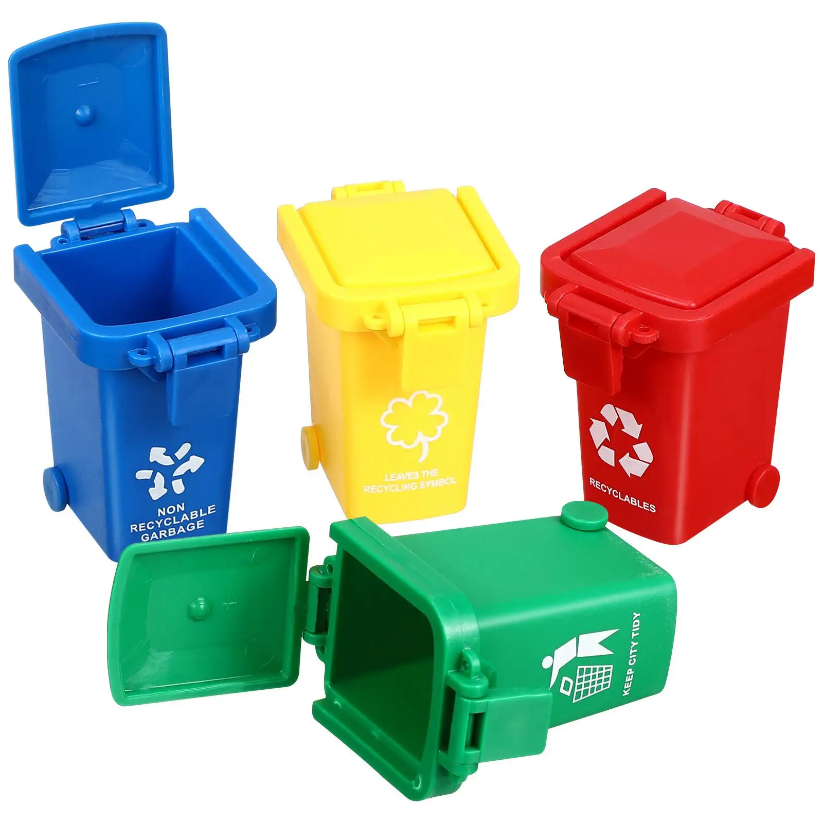 4 Pcs Flip Sliding Children Trash Can Mini Garbage Bin Toys Environmental Awareness Play Cans Recycling Educational Toy Building
4 Pcs Flip Sliding Children Trash Can Mini Garbage Bin Toys Environmental Awareness Play Cans Recycling Educational Toy Building