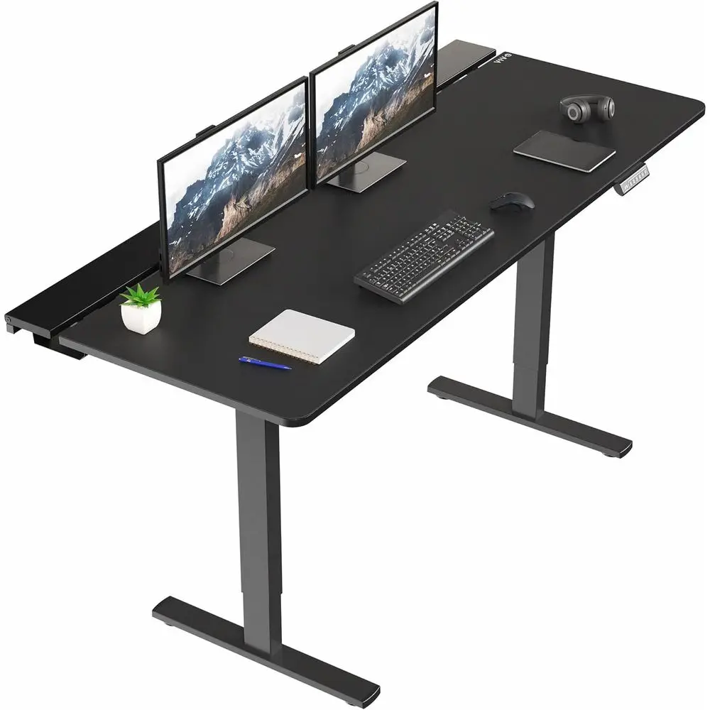 Adjustable Standing Gaming Desk, 71 x 30 with Cable Management, Full-Size Mouse Pad, Supports 220 lbs, Black
Adjustable Standing Gaming Desk, 71 x 30 with Cable Management, Full-Size Mouse Pad, Supports 220 lbs, Black