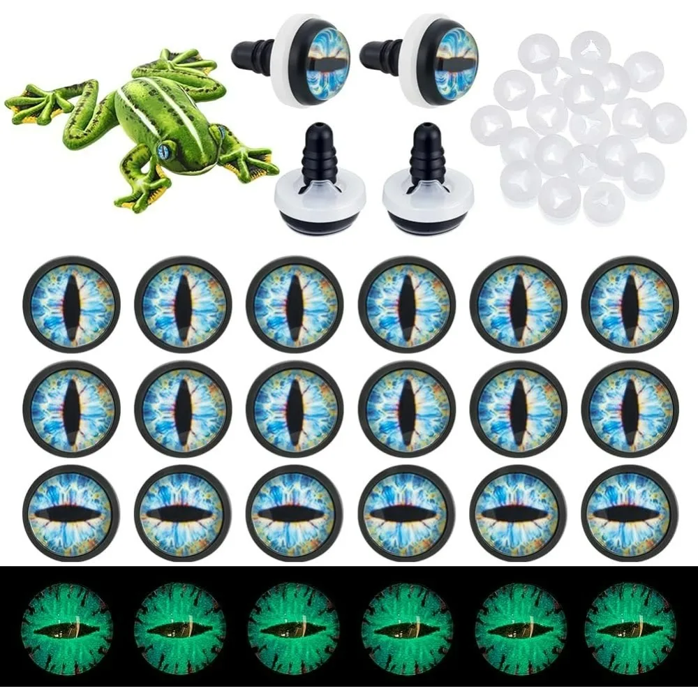 20pcs 12mm Glow in The Dark Craft Safety Eyes Dragon Eye Cabochons Light Blue Luminous Crochet Eye with 20pcs Washers
20pcs 12mm Glow in The Dark Craft Safety Eyes Dragon Eye Cabochons Light Blue Luminous Crochet Eye with 20pcs Washers