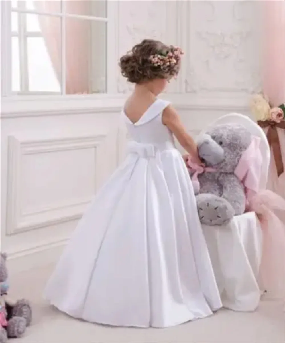 Elegant Flower Girl Wedding Dress Sleeveless Appliques Beaded Bow Belt Princess Birthday Party Prom Kids First Communion Gown
Elegant Flower Girl Wedding Dress Sleeveless Appliques Beaded Bow Belt Princess Birthday Party Prom Kids First Communion Gown