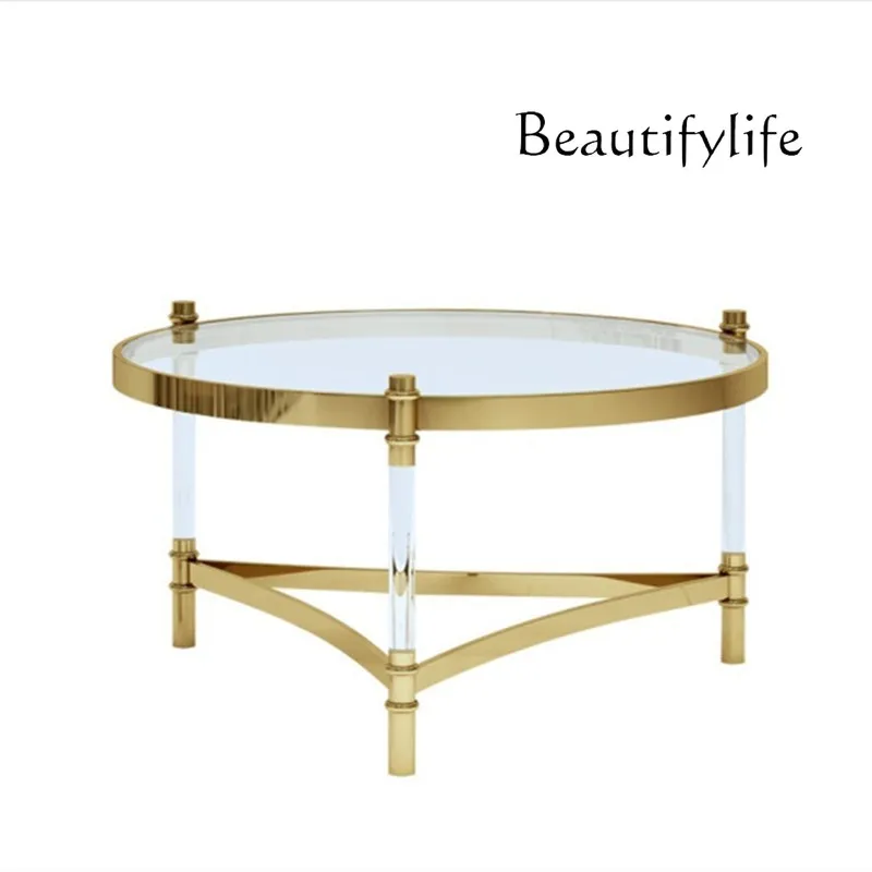 Post-Modern Transparent Acrylic Corner Table Tempered Glass Coffee Table Simple Home Coffee Table Stainless Steel
Post-Modern Transparent Acrylic Corner Table Tempered Glass Coffee Table Simple Home Coffee Table Stainless Steel