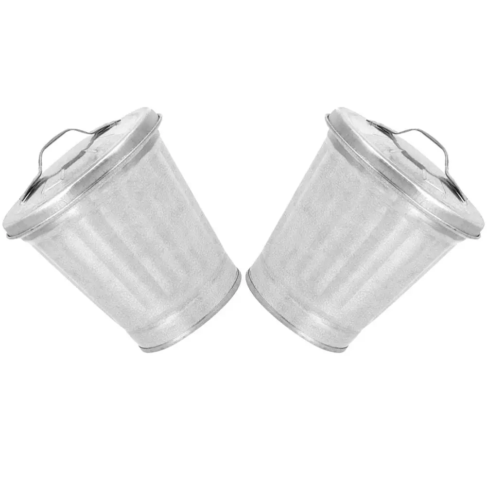 2Pcs Mini Trash Can Desktop Waste Basket Galvanized Planter with Lid for Home Office Flowerpot Storage Container Plant Bucket
2Pcs Mini Trash Can Desktop Waste Basket Galvanized Planter with Lid for Home Office Flowerpot Storage Container Plant Bucket