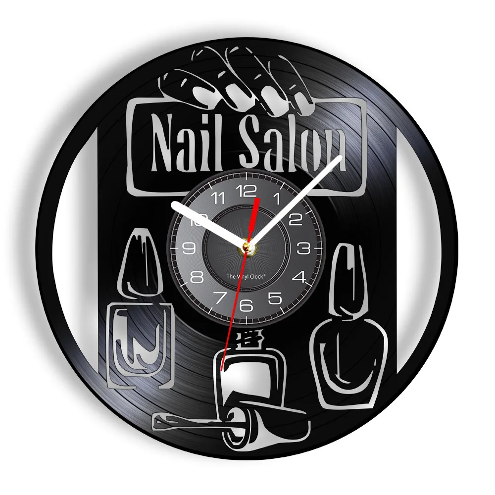 Manicure Wall Clock Nail Beauty Salon Studio Wall Decor Nail Polish Vinyl Record Wall Clock Vintage Cosmetologist Stylist Gift
Manicure Wall Clock Nail Beauty Salon Studio Wall Decor Nail Polish Vinyl Record Wall Clock Vintage Cosmetologist Stylist Gift