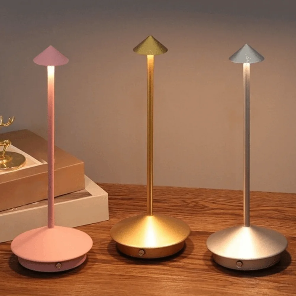 Cone Head Design LED Table Lamp Touch Control Dimming Bedside Ambient Light Portable Rechargeable Atmosphere Lamp Bedroom Desk
Cone Head Design LED Table Lamp Touch Control Dimming Bedside Ambient Light Portable Rechargeable Atmosphere Lamp Bedroom Desk