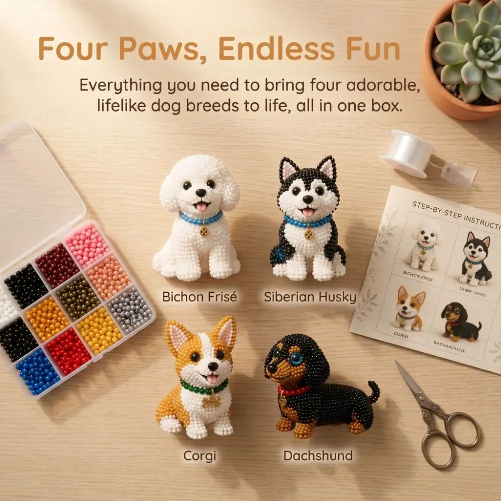 Handmade DIY Animal Bead Embroidery Kit Tiny Mini 3D Bead Pet Keychain Making Kit Colorful Educational Animal Crafting Set
Handmade DIY Animal Bead Embroidery Kit Tiny Mini 3D Bead Pet Keychain Making Kit Colorful Educational Animal Crafting Set