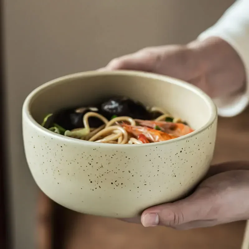 Ceramic matte salad Japanese-style enlarged thickened noodle bowl Household tableware bowl Retro style breakfast bow
Ceramic matte salad Japanese-style enlarged thickened noodle bowl Household tableware bowl Retro style breakfast bow