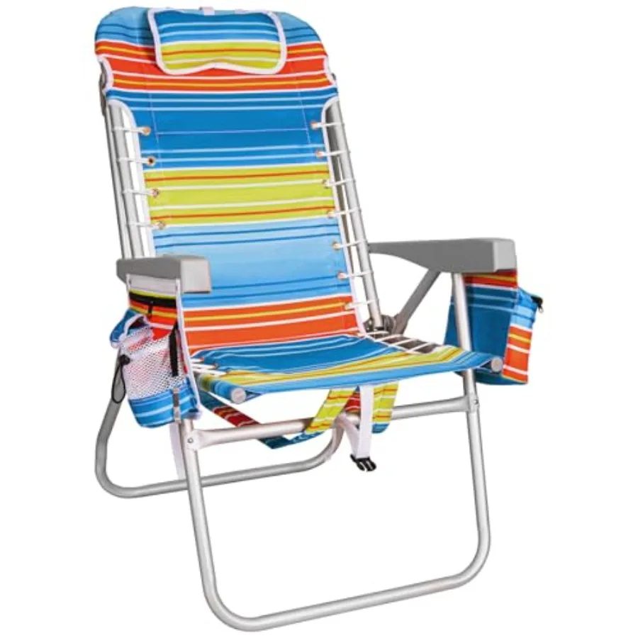 Beach chair for adults aluminum frame navy blue extra wide 17-inch high seat with cooler bag cup holder phone holder 5-position
Beach chair for adults aluminum frame navy blue extra wide 17-inch high seat with cooler bag cup holder phone holder 5-position