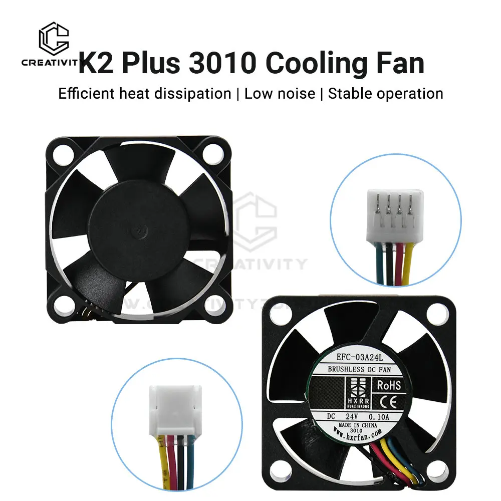 Вентилятор K2 Plus 24V 2507, вентилятор для экструдера, вентилятор для термобарьера 3010 для 3D-принтера K2 Plus, запчасти
Вентилятор K2 Plus 24V 2507, вентилятор для экструдера, вентилятор для термобарьера 3010 для 3D-принтера K2 Plus, запчасти