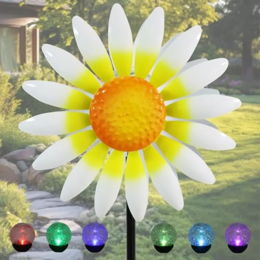 Decorative Metal Garden Daisy Wind Spinner, Decorative Garden Stakes, sulpture for Yard Patio. Outdoor Yard Art
Decorative Metal Garden Daisy Wind Spinner, Decorative Garden Stakes, sulpture for Yard Patio. Outdoor Yard Art