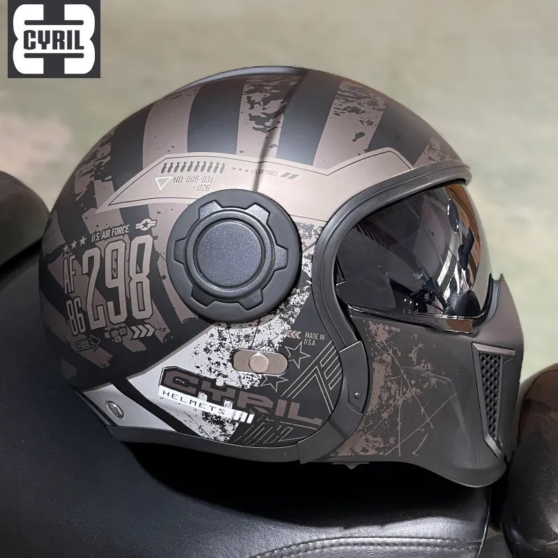 CYRIL Motorcycle Helmet Full Face Open Face Helmets 3/4 Men Women Modular Dual Visor Helmet for Motorcycle ECE DOT Approved
CYRIL Motorcycle Helmet Full Face Open Face Helmets 3/4 Men Women Modular Dual Visor Helmet for Motorcycle ECE DOT Approved