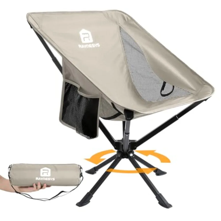 Portable camping chair for hiking, beach, and sports; aluminum alloy frame, black color; 8-second quick setup, 360 rotation, 3.
Portable camping chair for hiking, beach, and sports; aluminum alloy frame, black color; 8-second quick setup, 360 rotation, 3.
