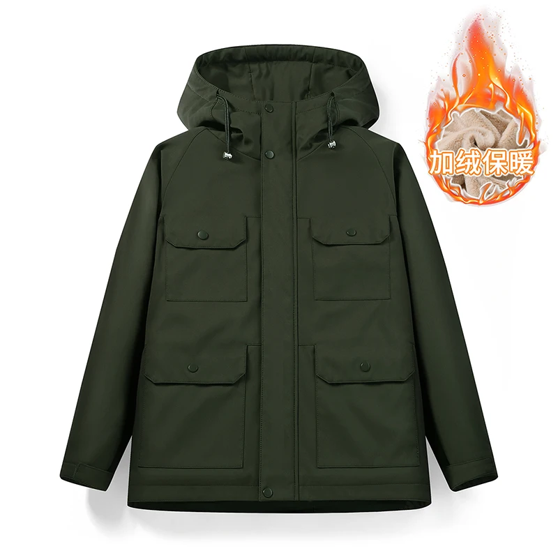 Fleece Waterproof Training Men Jacket Men Spring Autumn Multi-pocket Windbreaker Coat Outdoor Thin Cargo Jacket Motorcy Jacket
Fleece Waterproof Training Men Jacket Men Spring Autumn Multi-pocket Windbreaker Coat Outdoor Thin Cargo Jacket Motorcy Jacket