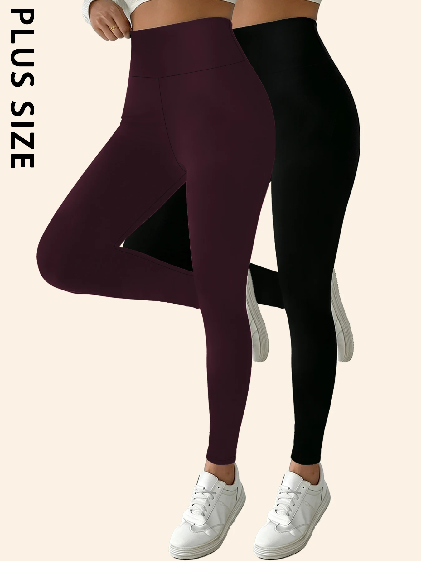2 pack Plus Size Women's Leggings High Waisted - Super Soft Tummy Control Fabric Ideal for Yoga Running and Home Activities
2 pack Plus Size Women's Leggings High Waisted - Super Soft Tummy Control Fabric Ideal for Yoga Running and Home Activities