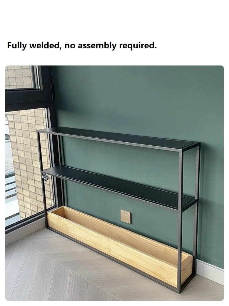Nordic Long Decorative Solid Wood Wrought Iron Shelf against the Wall, Narrow Porch, Living Room Storage Shelf
Nordic Long Decorative Solid Wood Wrought Iron Shelf against the Wall, Narrow Porch, Living Room Storage Shelf