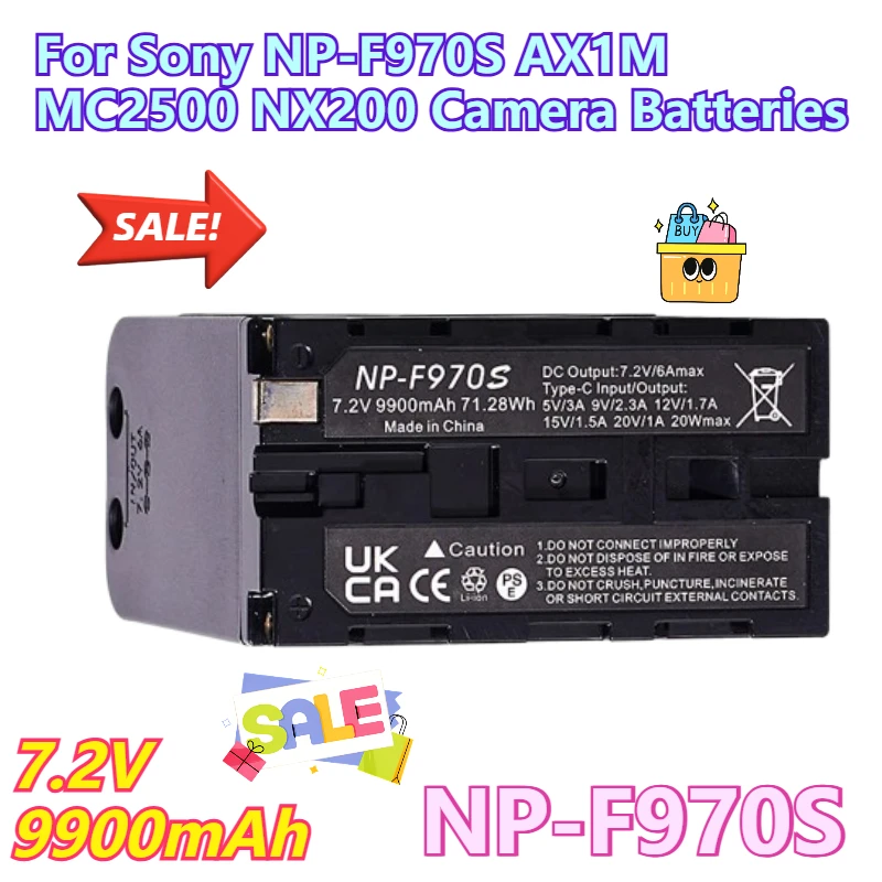 7.2V 9900mAh Digital Batteries for Sony NP-F970S AX1M MC2500 NX200 Camera Batteries
7.2V 9900mAh Digital Batteries for Sony NP-F970S AX1M MC2500 NX200 Camera Batteries