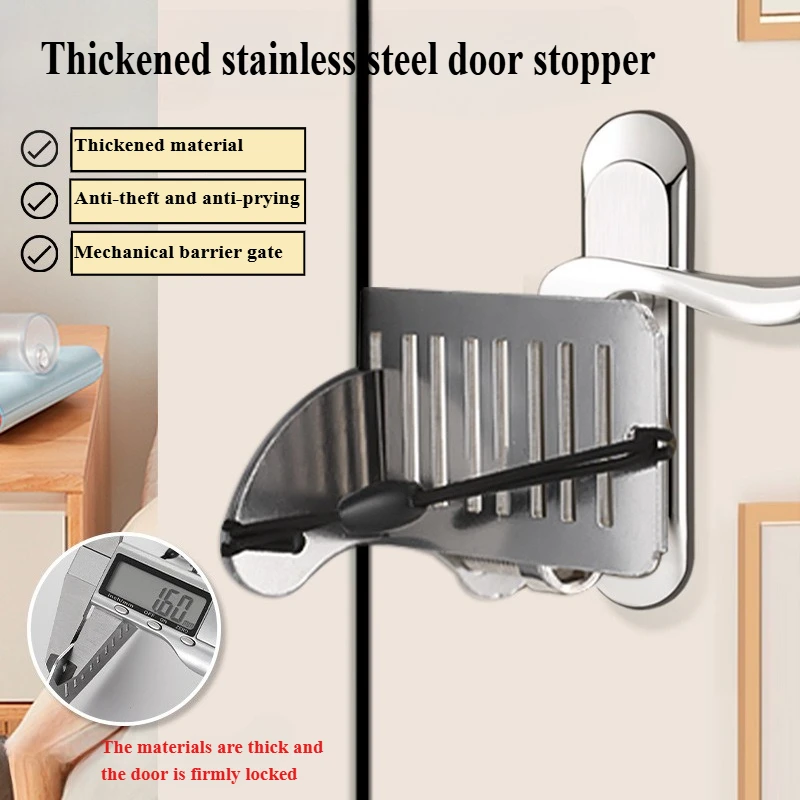 Safety Anti-theft Door Blocker Portable 8cm Stainless Steel Safe Security Tool For Home Privacy Hotel Travel Door Lock Stopper
Safety Anti-theft Door Blocker Portable 8cm Stainless Steel Safe Security Tool For Home Privacy Hotel Travel Door Lock Stopper