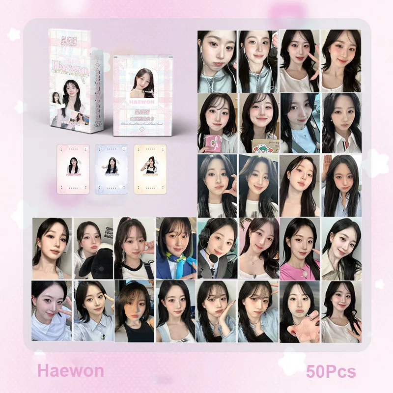 50 шт./компл. NMIXX Haewon персональные лазерные ломо-карты двухсторонние модные фотокарточки Ins селфи открытки для фанатов коллекция на день рождения
50 шт./компл. NMIXX Haewon персональные лазерные ломо-карты двухсторонние модные фотокарточки Ins селфи открытки для фанатов коллекция на день рождения
