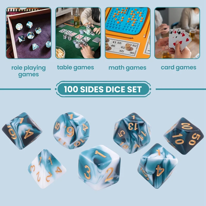 7 Pieces Dice Set Polyhedral Dice Set Role Playing Dices Set For DND Pathfinder Role Playing RPG
7 Pieces Dice Set Polyhedral Dice Set Role Playing Dices Set For DND Pathfinder Role Playing RPG