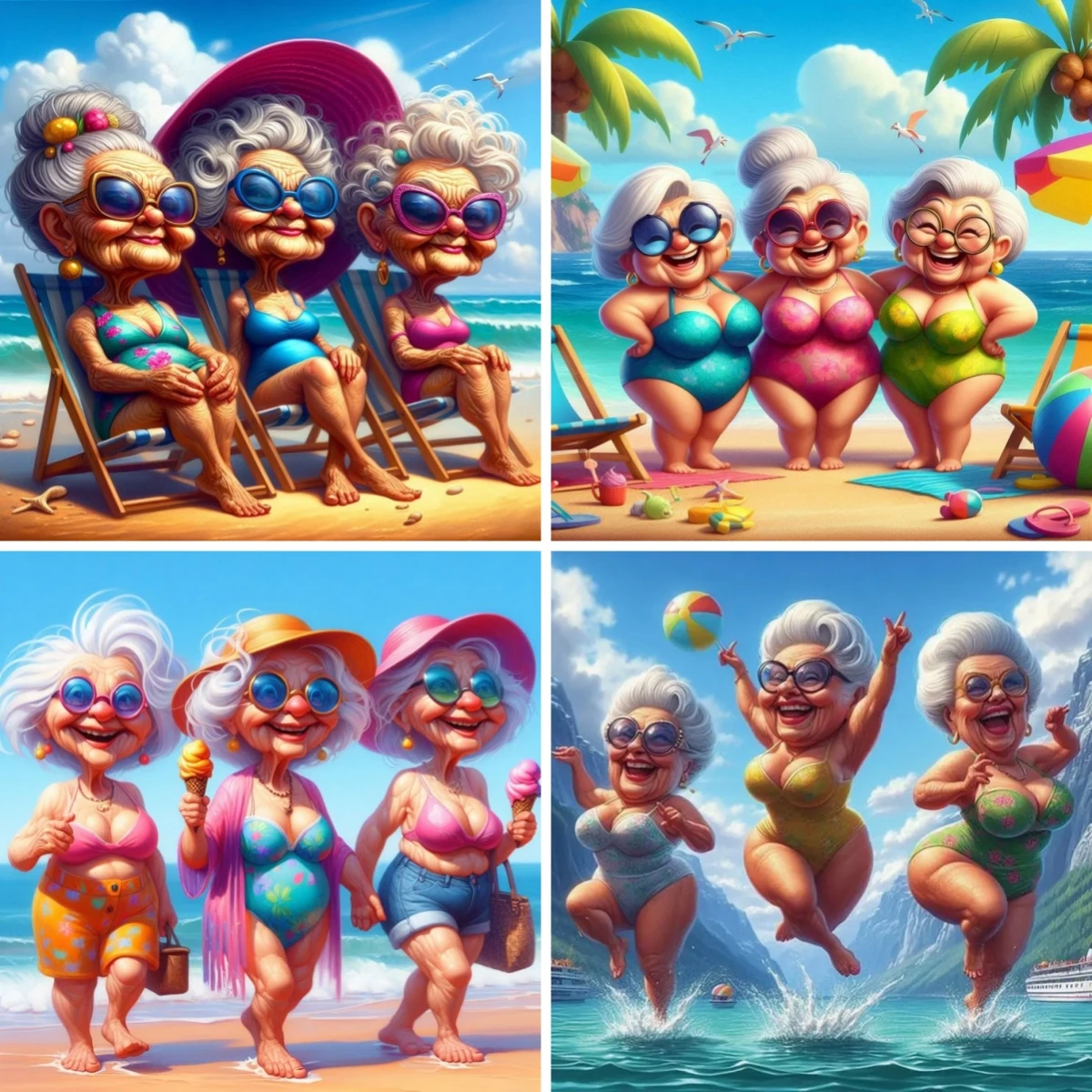 5D Diamond Painting Cross Stitch Kit Old Ladies Girlfriends Traveler DIY Diamond Mosaic Funny Cartoon Granny At The Beach Art
5D Diamond Painting Cross Stitch Kit Old Ladies Girlfriends Traveler DIY Diamond Mosaic Funny Cartoon Granny At The Beach Art