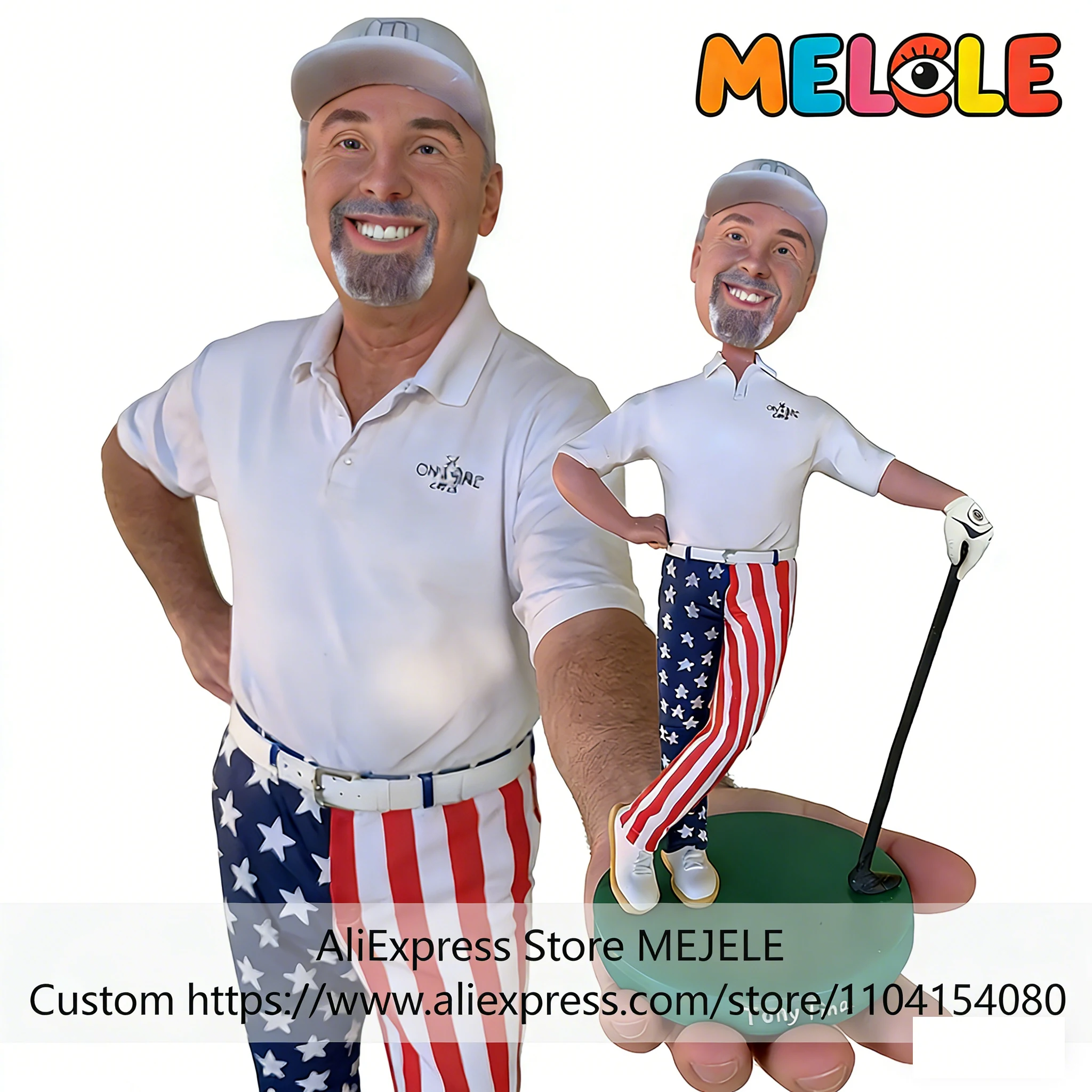 Golf Theme Personalized Custom Bobblehead - High Detail Custom-Made Golf Figurine
Golf Theme Personalized Custom Bobblehead - High Detail Custom-Made Golf Figurine