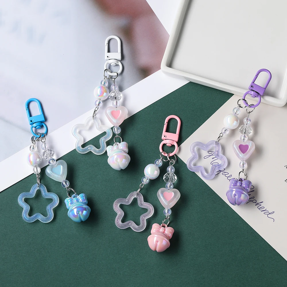 1Pcs Acrylic Pentagram Bell Pendant Keychain Cute Charm Key Ring Handbag Lanyard Accessories Car Hanging Trinket Key Holder
1Pcs Acrylic Pentagram Bell Pendant Keychain Cute Charm Key Ring Handbag Lanyard Accessories Car Hanging Trinket Key Holder