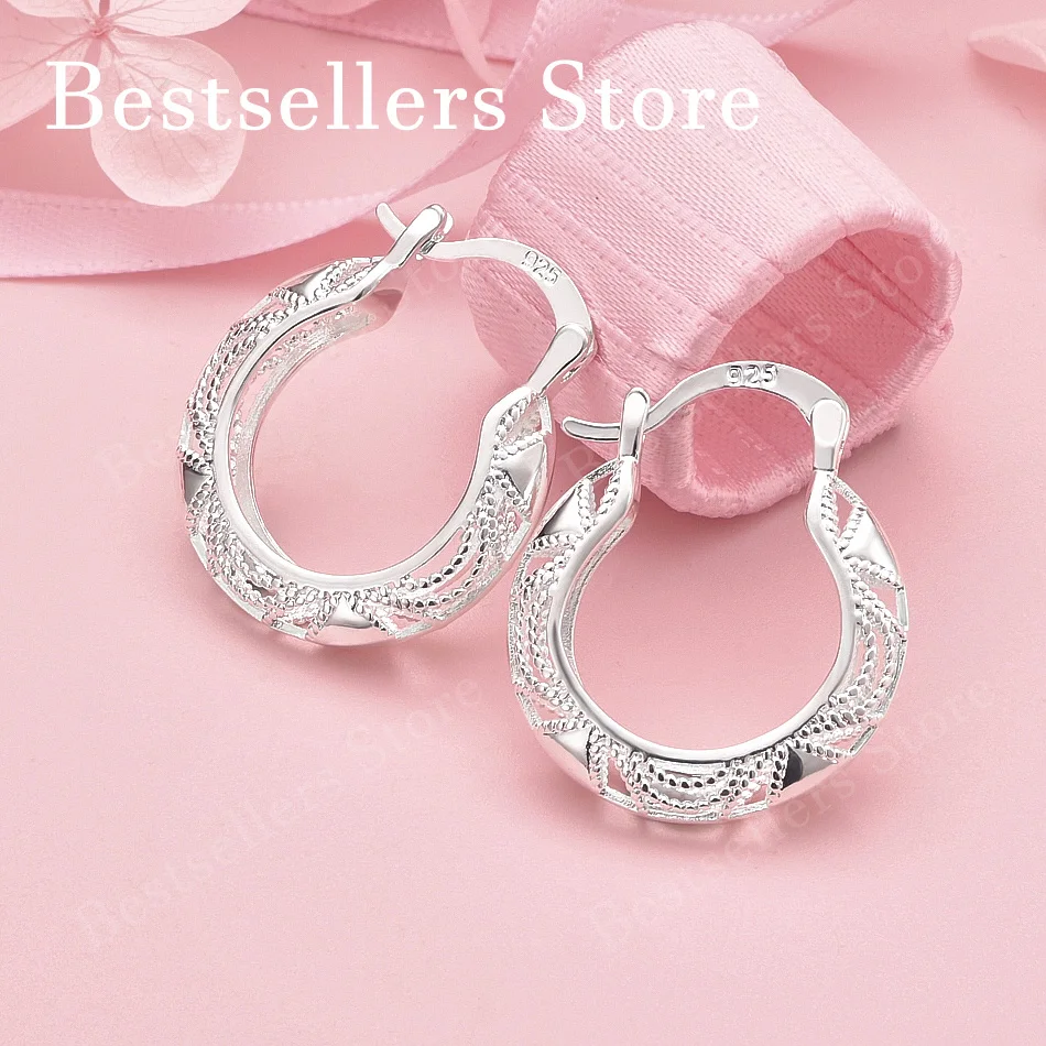 Elegant 925 Sterling Silver 30mm Delicate Openwork Round Earrings for Women, Charming Jewelry, Gifts, Party Accessories
Elegant 925 Sterling Silver 30mm Delicate Openwork Round Earrings for Women, Charming Jewelry, Gifts, Party Accessories