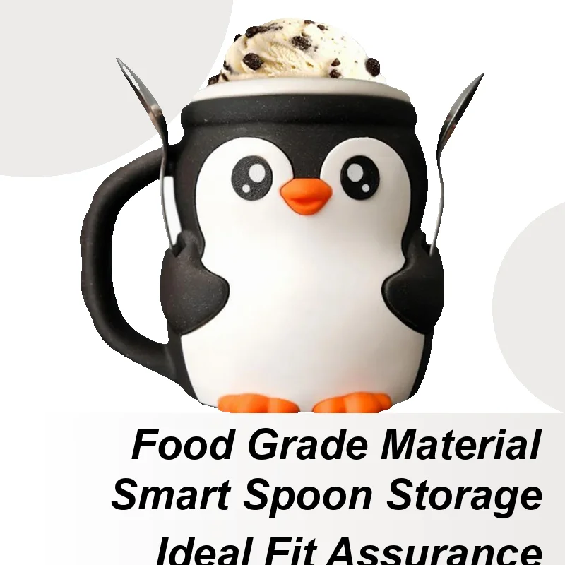 Ice cream pint holder Leak Proof Dispenser Container Portable Penguin Shape Reusable Accessories Built-in Spoon Slot
Ice cream pint holder Leak Proof Dispenser Container Portable Penguin Shape Reusable Accessories Built-in Spoon Slot
