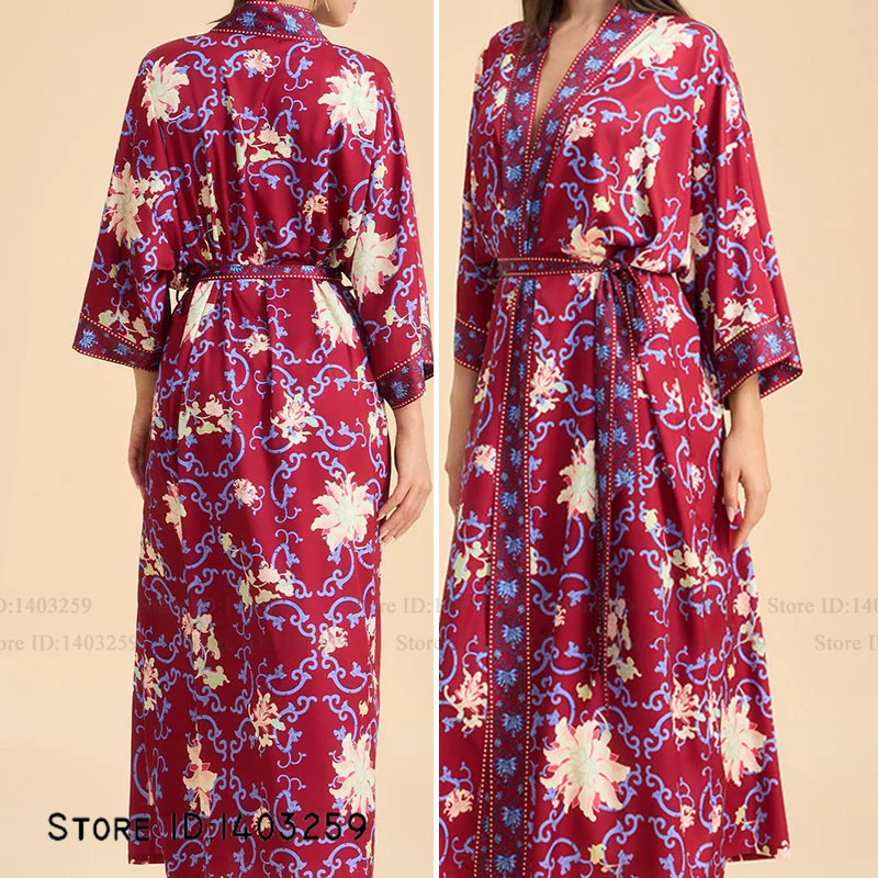 Новая женская одежда для сна, длинный халат, кимоно, банный халат, шелковая атласная одежда для сна с цветочным принтом, ночная рубашка, свободная повседневная домашняя одежда, пижама
Новая женская одежда для сна, длинный халат, кимоно, банный халат, шелковая атласная одежда для сна с цветочным принтом, ночная рубашка, свободная повседневная домашняя одежда, пижама