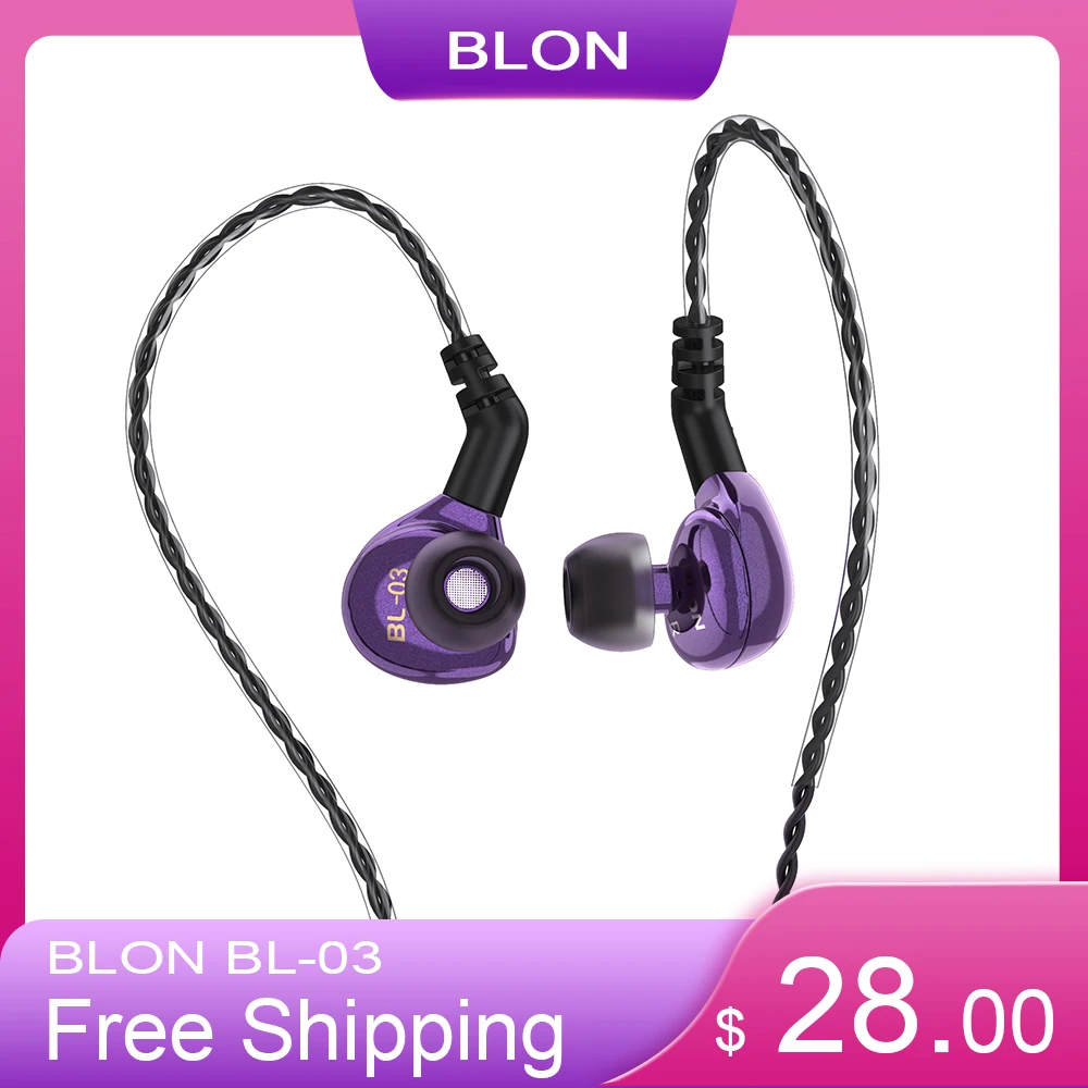BLON BL03 Best Wired In Ear HIFI Earphones 10mm Carbon Diaphragm Dynamic Driver Running Monitor with 2PIN Detachable Audio Cable
BLON BL03 Best Wired In Ear HIFI Earphones 10mm Carbon Diaphragm Dynamic Driver Running Monitor with 2PIN Detachable Audio Cable