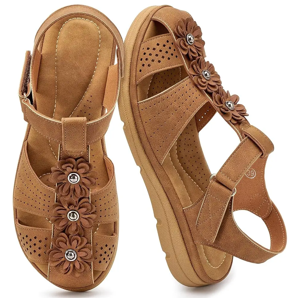 Women's Flat Sandals Dressy: Comfortable Ankle Strap Closed Toe Summer Flower Flats Sandal Casual Fisherman Outdoor Walking S
Women's Flat Sandals Dressy: Comfortable Ankle Strap Closed Toe Summer Flower Flats Sandal Casual Fisherman Outdoor Walking S