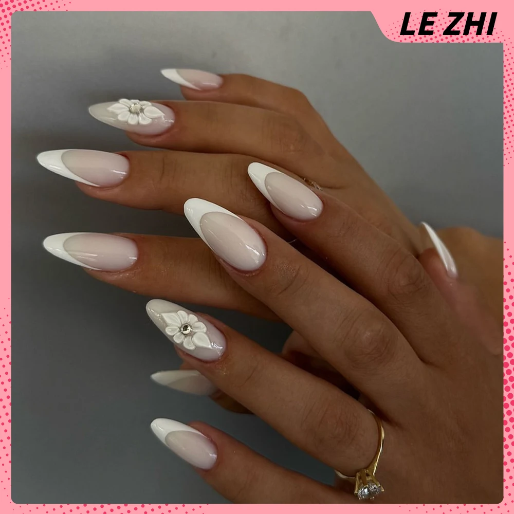 Short Almond White 3D Flowers Press On Nails Party Sticker Simple Ballerina Can Be Customized Handwork Fake Nails Sticker
Short Almond White 3D Flowers Press On Nails Party Sticker Simple Ballerina Can Be Customized Handwork Fake Nails Sticker