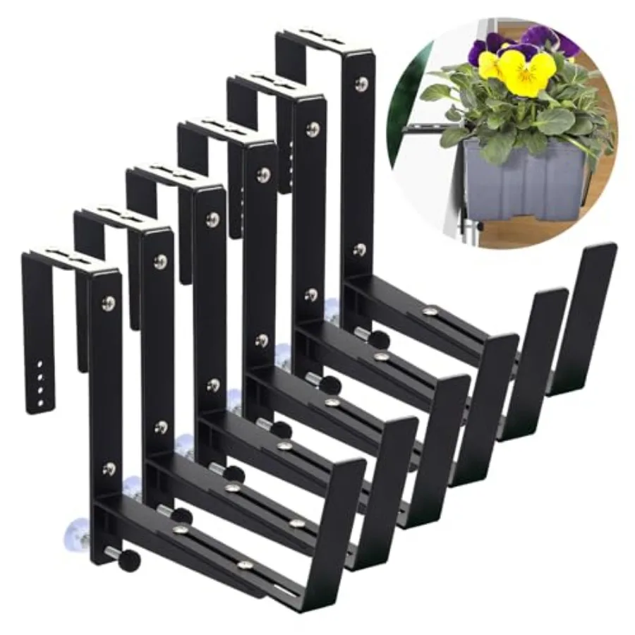 Window Box Brackets Flower Planter Box Brackets for Railings Adjustable Deck Rail
Window Box Brackets Flower Planter Box Brackets for Railings Adjustable Deck Rail