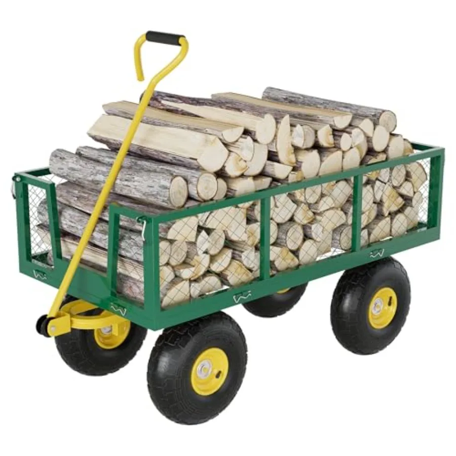 900 Lbs Garden Wagon 2-in-1 Heavy-Duty Steel Cart with 10 Inch All-Terrain Tires Removable Mesh Side Panels 180 Rotating Handle
900 Lbs Garden Wagon 2-in-1 Heavy-Duty Steel Cart with 10 Inch All-Terrain Tires Removable Mesh Side Panels 180 Rotating Handle