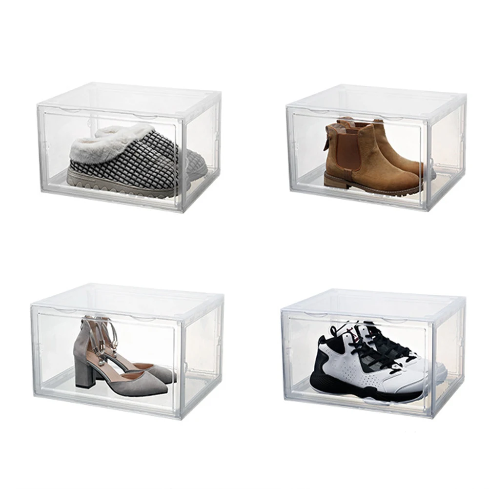 Transparent Shoes Storage Box Dustproof Plastic Shoe Container Portable Sturdy Organizer for Home Office 
Transparent Shoes Storage Box Dustproof Plastic Shoe Container Portable Sturdy Organizer for Home Office