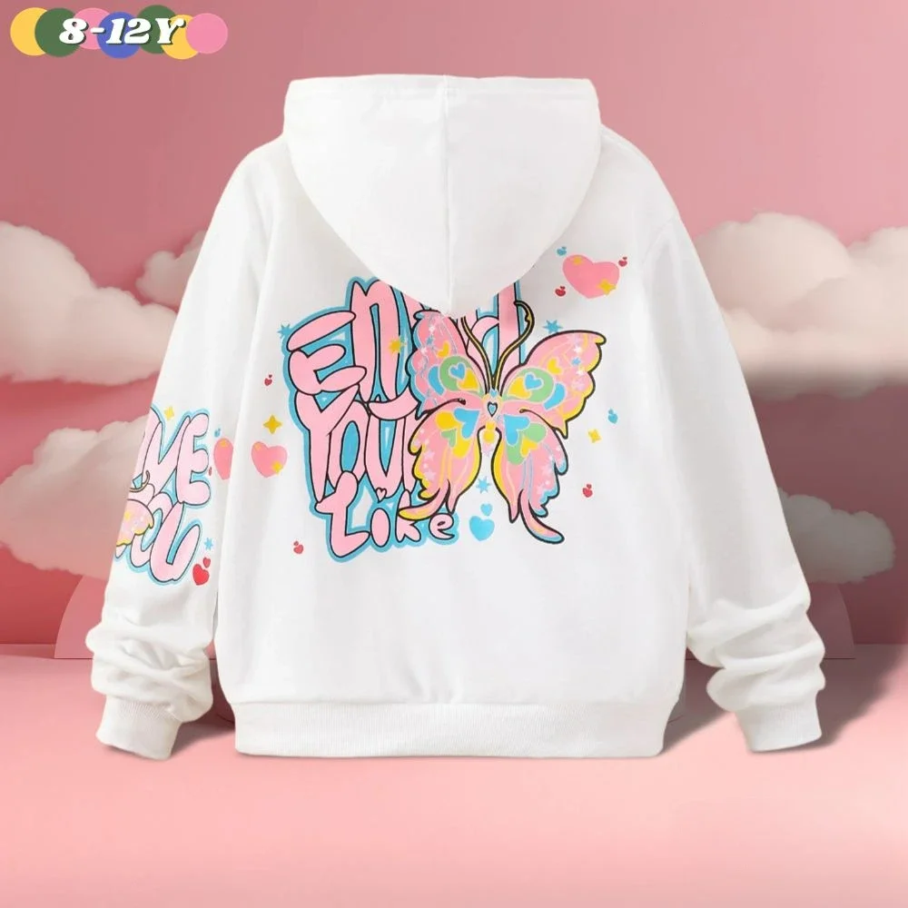 2025 Autumn Kids Girls Hoodie Long Sleeve Butterfly Spring Children Tops Casual Fashion Beautiful Soft Comfort Girls Clothing
2025 Autumn Kids Girls Hoodie Long Sleeve Butterfly Spring Children Tops Casual Fashion Beautiful Soft Comfort Girls Clothing