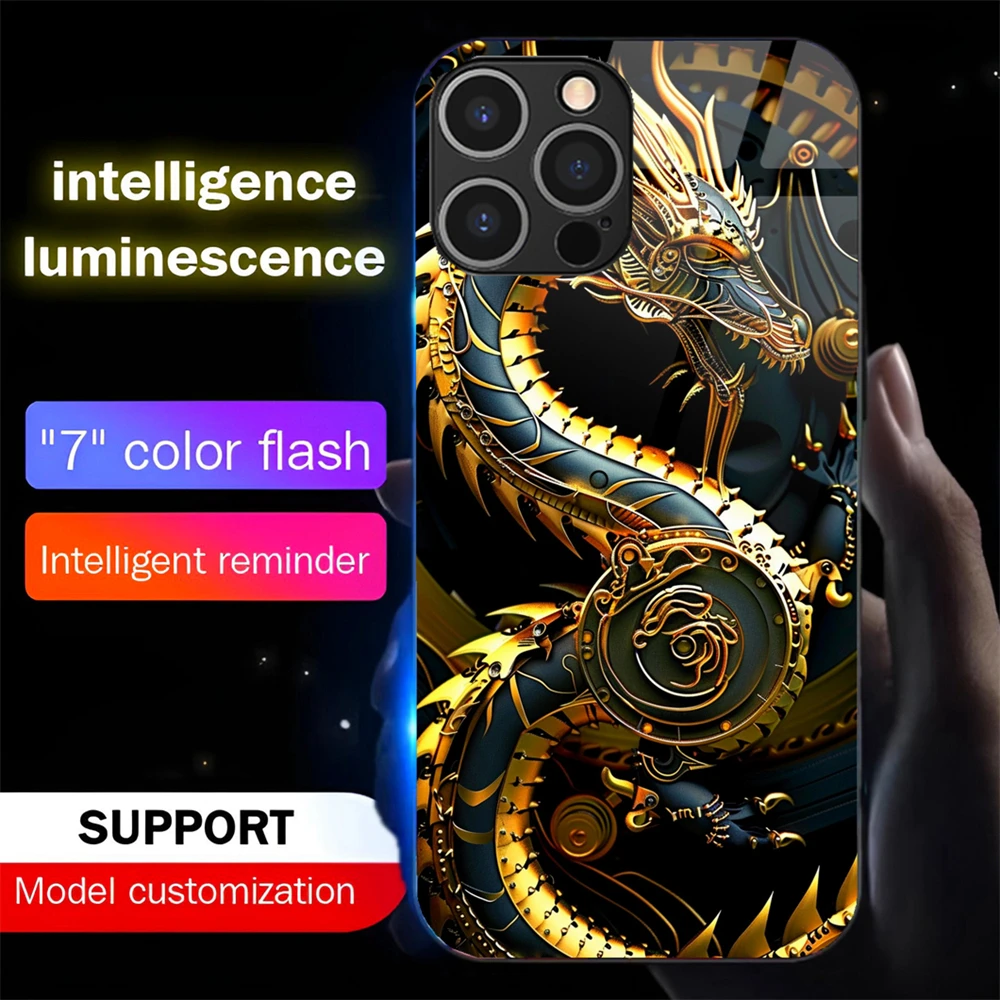 Chinese Dragon Pattern Led Light Phone Case Call Flash Glitter Cover For Samsung S25 S24 S23 S22 S21 S20 FE Note Plus 20 Ultra
Chinese Dragon Pattern Led Light Phone Case Call Flash Glitter Cover For Samsung S25 S24 S23 S22 S21 S20 FE Note Plus 20 Ultra
