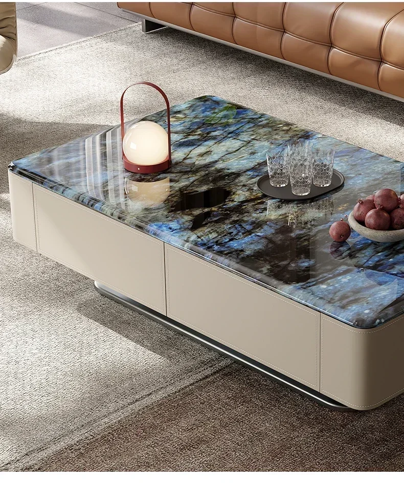 N Natural Marble Italian-Style Light Luxury Super Crystal Stone Household Luxury Stone Stainless Steel Square Coffee Table
N Natural Marble Italian-Style Light Luxury Super Crystal Stone Household Luxury Stone Stainless Steel Square Coffee Table