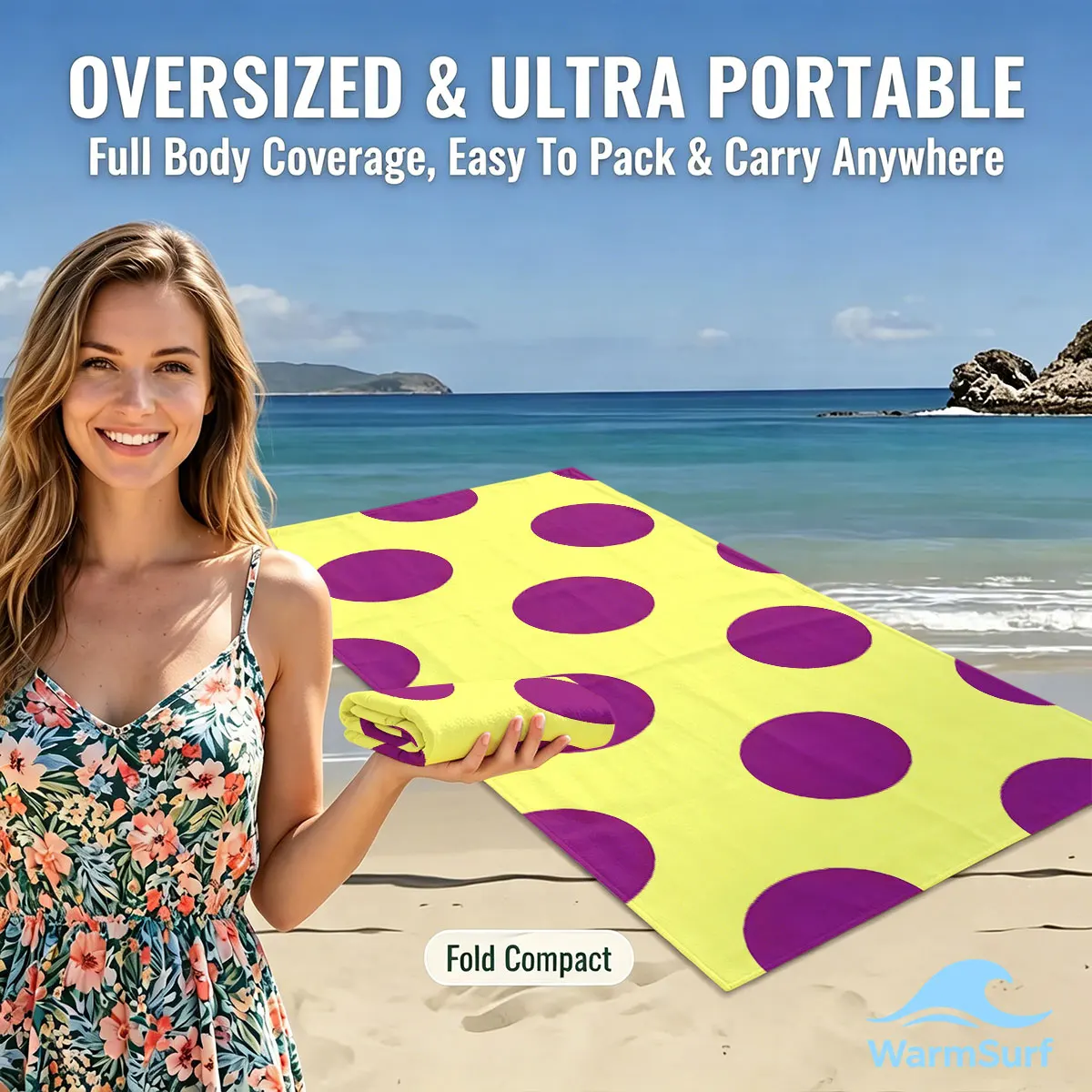 Yellow Purple Big Dot Beach Towel Sand Free Quick Dry Absorbent Thin Compact Towels for Swimming Pool Camping Beach Accessories
Yellow Purple Big Dot Beach Towel Sand Free Quick Dry Absorbent Thin Compact Towels for Swimming Pool Camping Beach Accessories