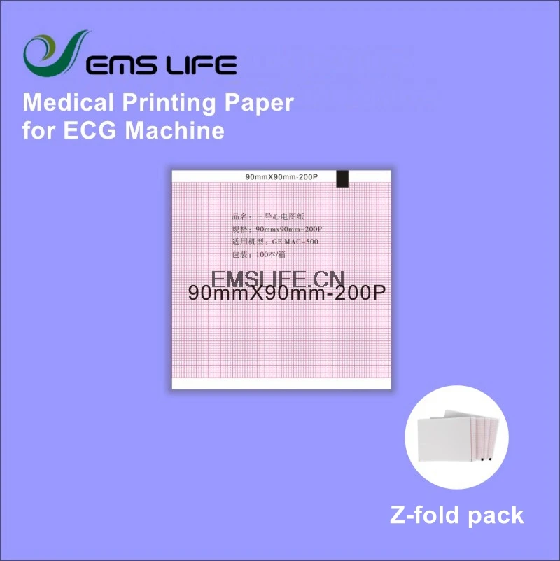 medical printing paper compatible schier AT-1 for patient monitor EKG machine 90mm*90mm-200P Z-folding 10pcs packing
medical printing paper compatible schier AT-1 for patient monitor EKG machine 90mm*90mm-200P Z-folding 10pcs packing