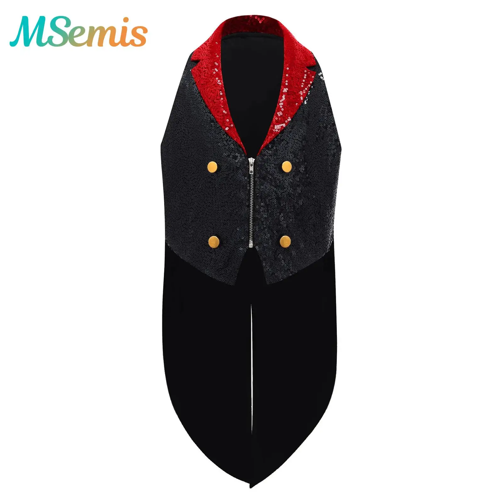 Girls Boys Medieval Vest Circus Halloween Cosplay Costume Sparkly Sequins Front Zip Circus Tailcoat Victorian Vintage Waistcoat
Girls Boys Medieval Vest Circus Halloween Cosplay Costume Sparkly Sequins Front Zip Circus Tailcoat Victorian Vintage Waistcoat