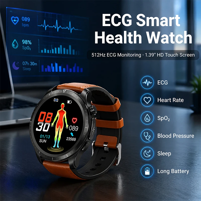 2026 New ECG Health Smart Watch 1.39-inch 360*360 HD Screen with BT Call Heart Rate Health Monitoring IP68 Waterproof Smartwatch
2026 New ECG Health Smart Watch 1.39-inch 360*360 HD Screen with BT Call Heart Rate Health Monitoring IP68 Waterproof Smartwatch