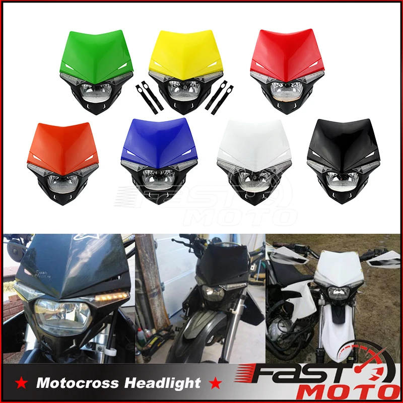 Универсальный налобный фонарь для мотоцикла, фары для Honda Yamaha Kawasaki Suzuki 250 450
Универсальный налобный фонарь для мотоцикла, фары для Honda Yamaha Kawasaki Suzuki 250 450