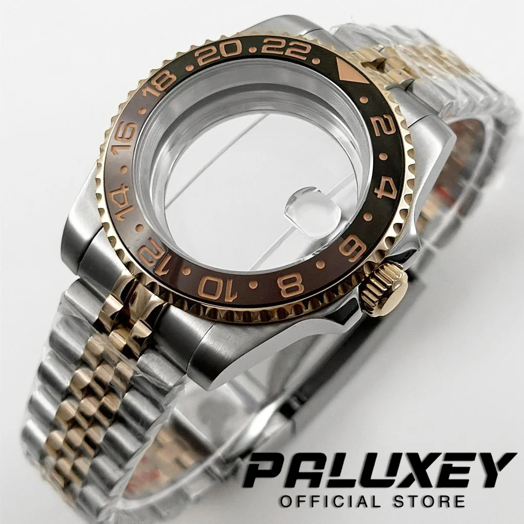 Водонепроницаемый корпус часов GMT Diver с покрытием из розового золота 40 мм, подходит для PT5000 ETA2824 NH35 NH34 NH36 NH38 Корпус часов с сапфировым стеклом
Водонепроницаемый корпус часов GMT Diver с покрытием из розового золота 40 мм, подходит для PT5000 ETA2824 NH35 NH34 NH36 NH38 Корпус часов с сапфировым стеклом