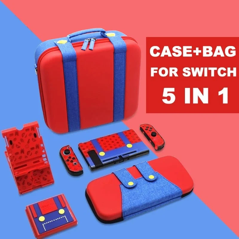 10 in 1 Accessories Combo Storage Bag Carrying Case for Nintendo Switch Stand Holder Gaming Card Box Tempered Film
10 in 1 Accessories Combo Storage Bag Carrying Case for Nintendo Switch Stand Holder Gaming Card Box Tempered Film