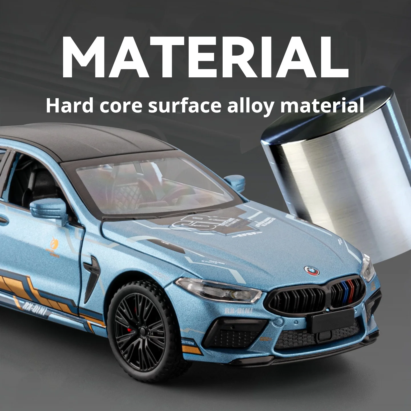 1:32 BMW M8 Exquisite Alloy Sport Car Model Simulation Racing Pull Back Toy Boys Super Car Collectible Decoration Boys Gifts
1:32 BMW M8 Exquisite Alloy Sport Car Model Simulation Racing Pull Back Toy Boys Super Car Collectible Decoration Boys Gifts